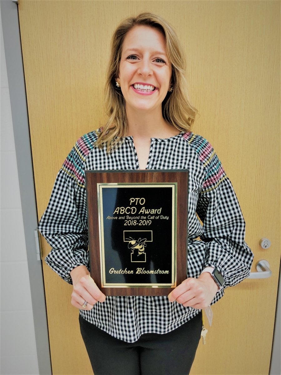 ABCD PTO Award given to Gretchen Bloomstrom